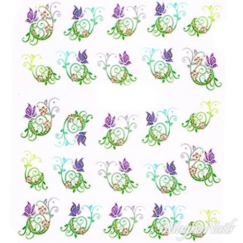 2D Nail Art One Stoke Sticker