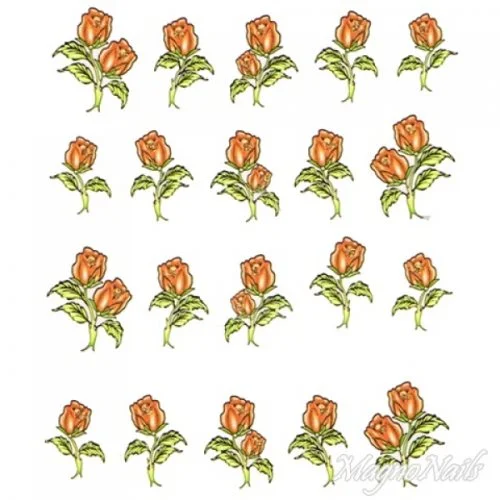 2D Nail Art One Stoke Sticker