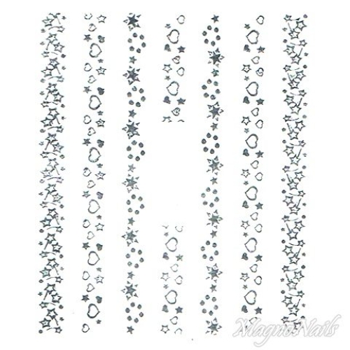 2D Nail Art One Stoke Sticker