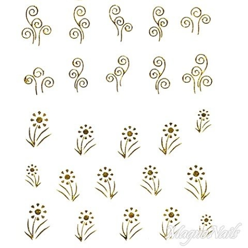 2D Nail Art One Stoke Sticker