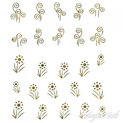 2D Nail Art One Stoke Sticker