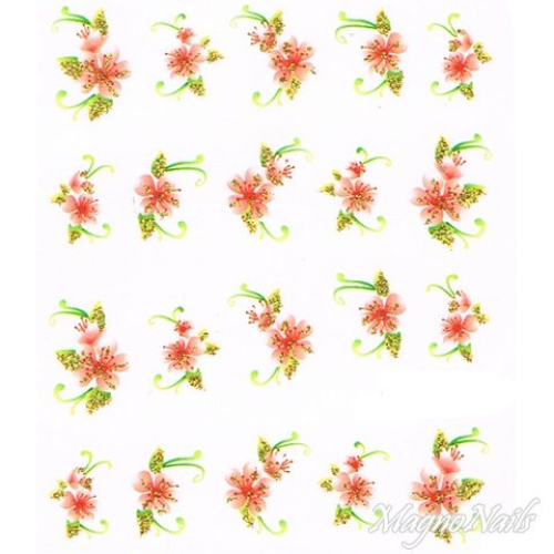 2D Nail Art One Stoke Sticker