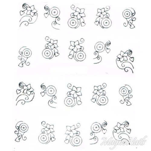 2D Nail Art One Stoke Sticker