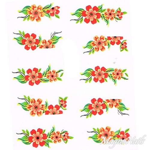 2D Nail Art One Stoke Sticker