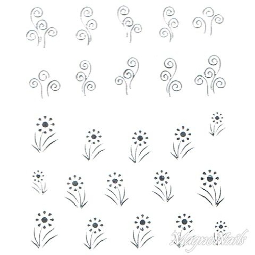 2D Nail Art One Stoke Sticker