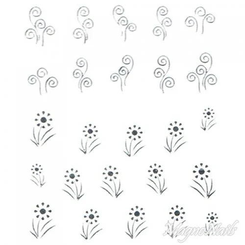 2D Nail Art One Stoke Sticker