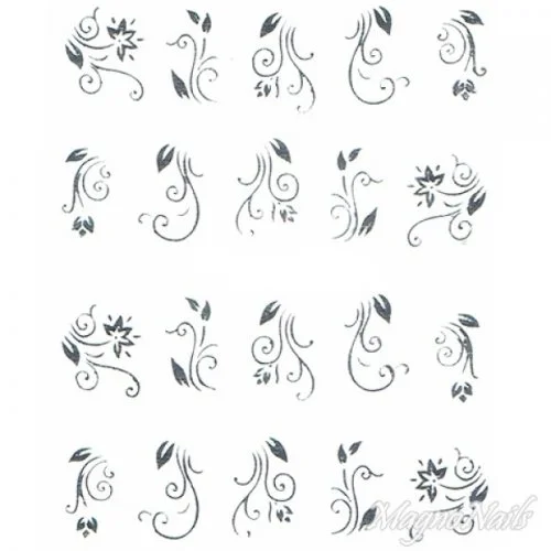 2D Nail Art One Stoke Sticker