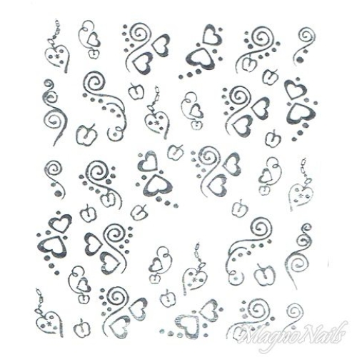 2D Nail Art One Stoke Sticker