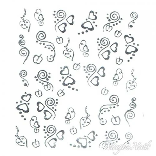 2D Nail Art One Stoke Sticker