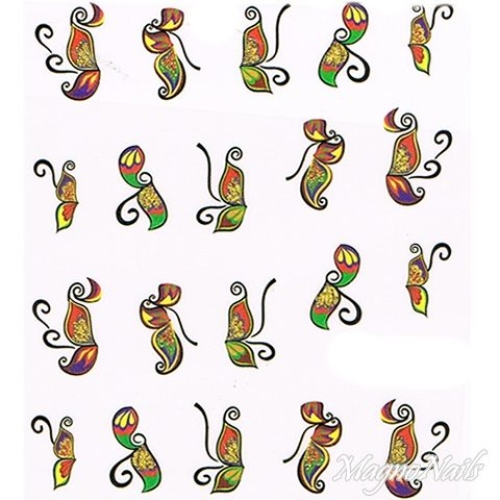 2D Nail Art One Stoke Sticker