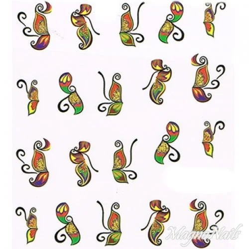 2D Nail Art One Stoke Sticker