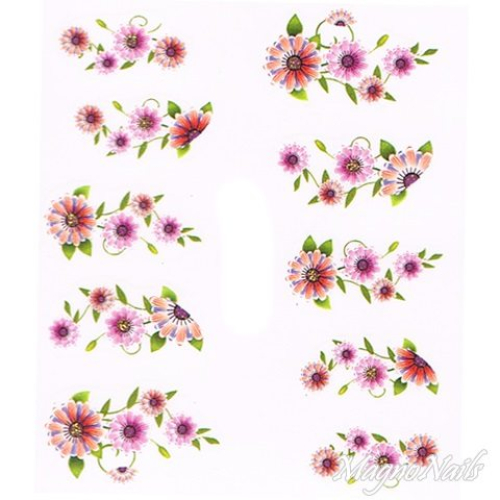 2D Nail Art One Stoke Sticker