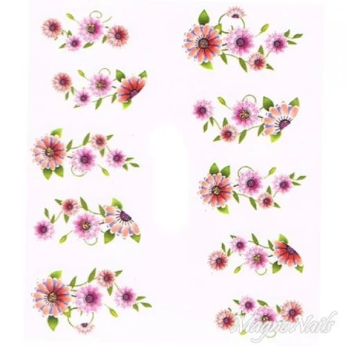 2D Nail Art One Stoke Sticker