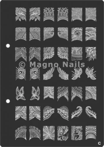 XL Stamping Schablone C extra große Schablone tief ausgestanzt Qualität