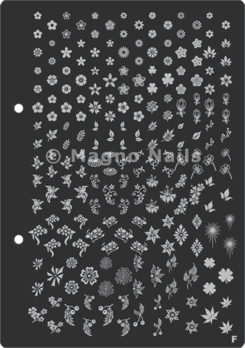 XL Stamping Schablone F extra große Schablone tief ausgestanzt Qualität
