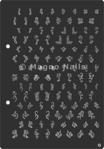 XL Stamping Schablone G extra große Schablone tief ausgestanzt Qualität