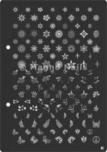 XL Stamping Schablone K extra große Schablone tief ausgestanzt Qualität