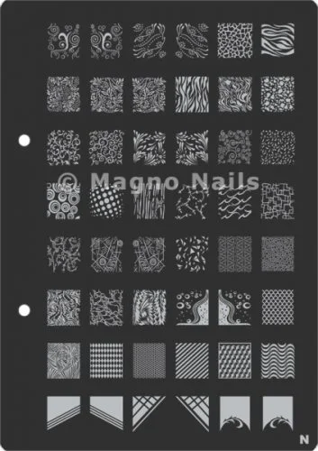 XL Stamping Schablone N extra große Schablone tief ausgestanzt Qualität