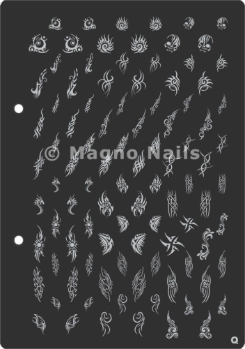 XL Stamping Schablone Q extra große Schablone tief ausgestanzt Qualität