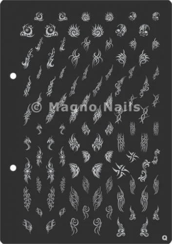 XL Stamping Schablone Q extra große Schablone tief ausgestanzt Qualität