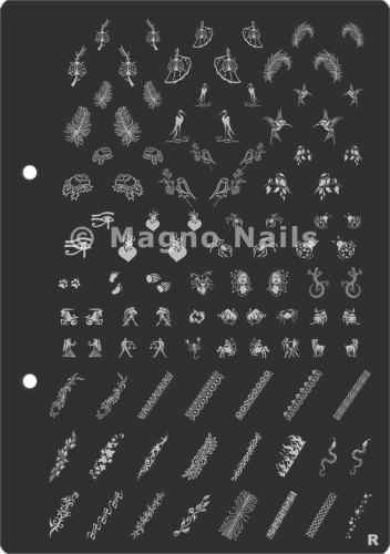 XL Stamping Schablone R extra große Schablone tief ausgestanzt Qualität
