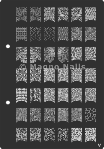 XL Stamping Schablone V extra große Schablone tief ausgestanzt Qualität