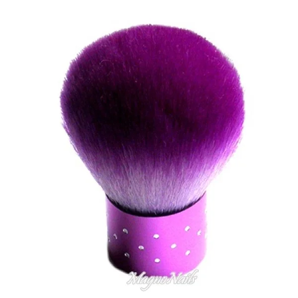 Staubpinsel lila mit Strasssteinen Staub Pinsel Nageldesign Nägel Nails Nagelstudio Hilfsmittel Nailart