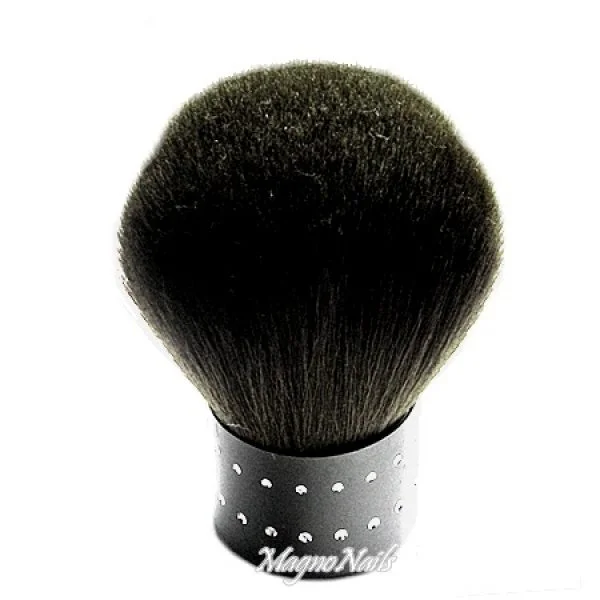 Staubpinsel schwarz mit Strasssteinen Staub Pinsel Nageldesign Nägel Nails Nagelstudio Hilfsmittel Nailart