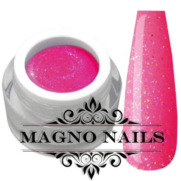 UV Gel - Neonpink Glitzergel - Glitter Gel Flower Power
