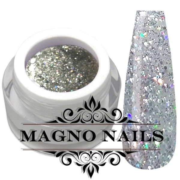 Hologramm Holographic Silber Glitzer Glitter Gel