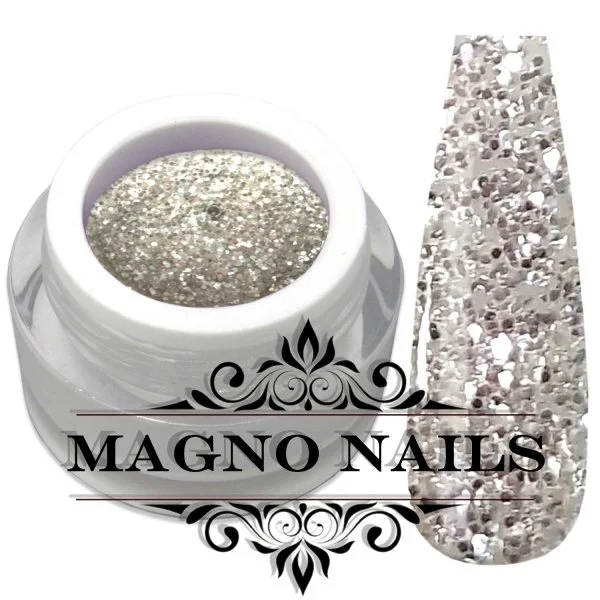 UV Gel - 1318 - Glitter Gel - Sparkling Frost weiß silber Glitzer Gel Glitzergel Nageldesign Nägel Nails Nagelstudio