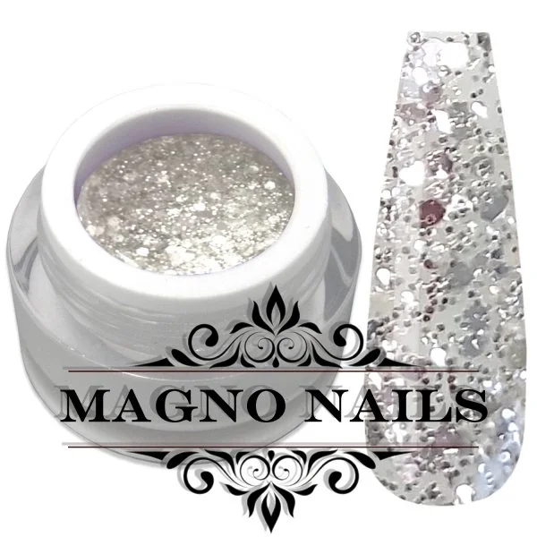UV Gel - 1321 - Glitter Gel - Bright Silver silber Glitzer Gel Glitzergel Nageldesign Nägel Nails Nagelstudio