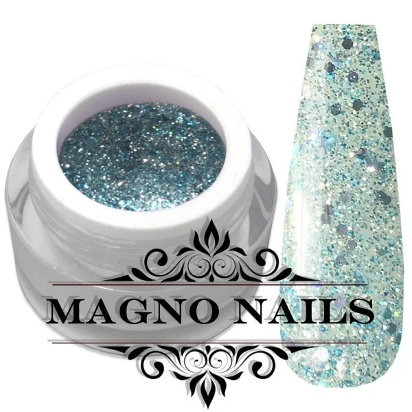 UV Gel - 1322 - Glitter Gel - Polar Star Hell blau pailetten Glitzer Gel Glitzergel Nageldesign Nägel Nails Nagelstudio