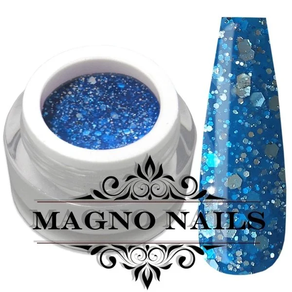 UV Gel - 1323 - Glitter Gel - Marine Glam blau Glitzer Gel Glitzergel Nageldesign Nägel Nails Nagelstudio