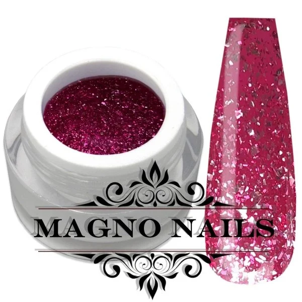 Rot Pink Glitzergel Glitter Gel mit Silber Partikel