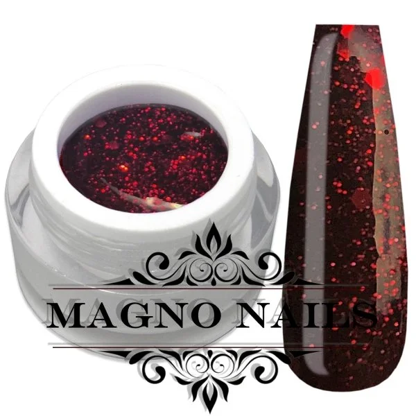Christmas Wine Red UV Gel Naildesign