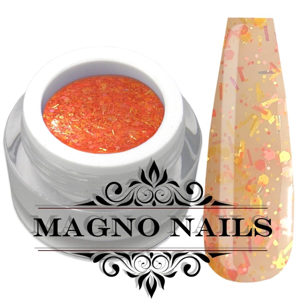 UV Gel - 1350 - Glitter Gel - Ginger orange  Glitzer Gel Glitzergel Nageldesign Nägel Nails Nagelstudio