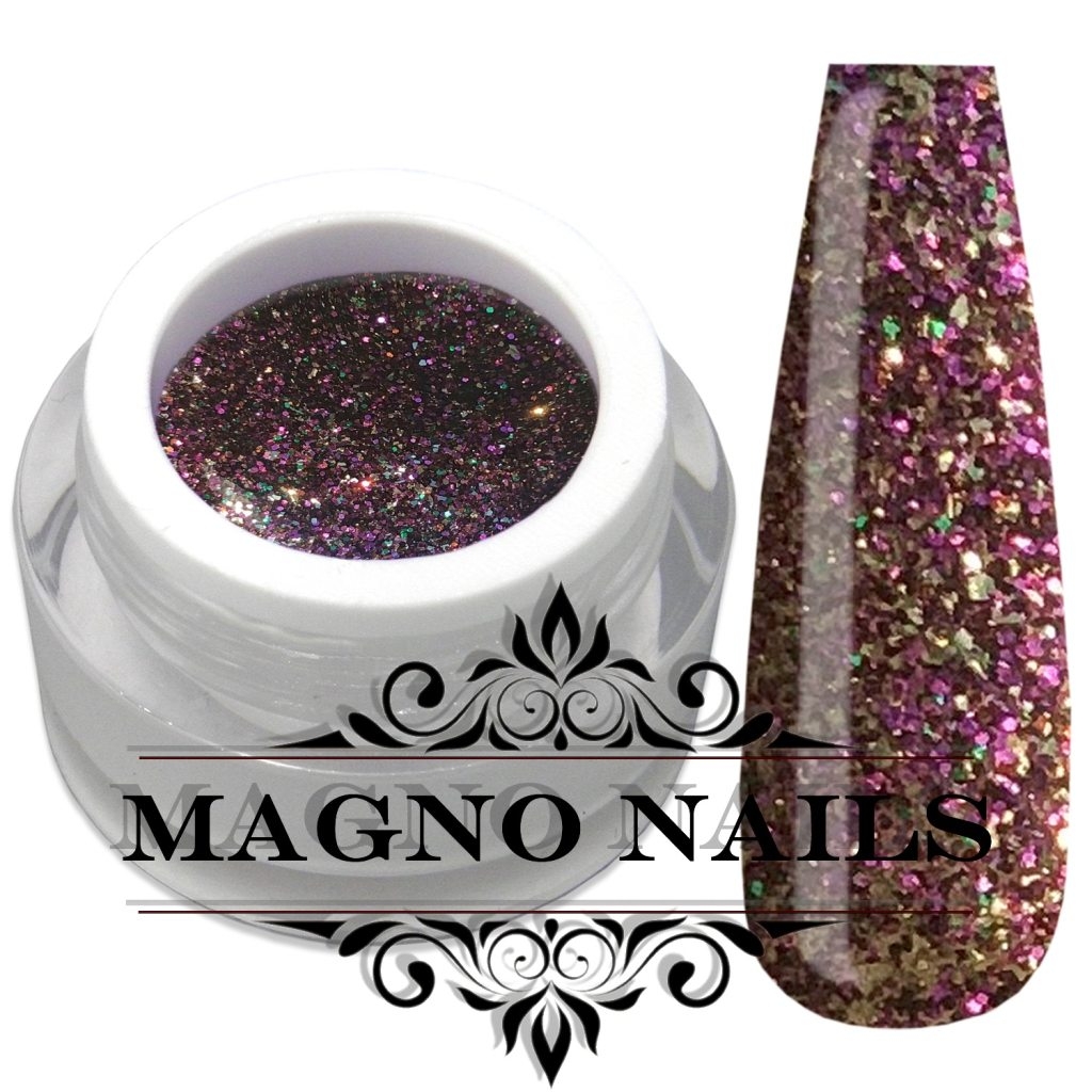 Glitter Multicolor Lila - Glitzer Gel Nägelgel UV Gel