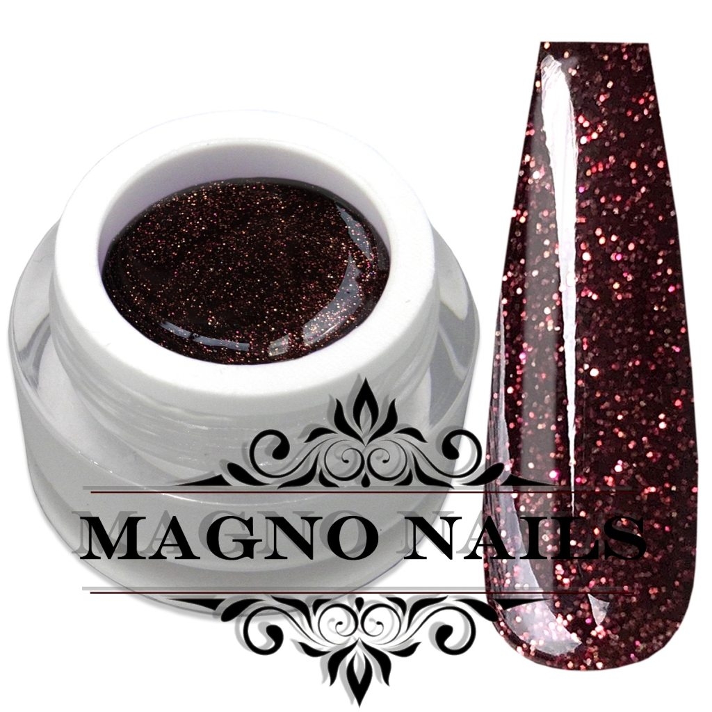 UV Gel - 1359 - Glitter Gel - Dark Mahagony braun  Glitzer Gel Glitzergel Nageldesign Nägel Nails Nagelstudio