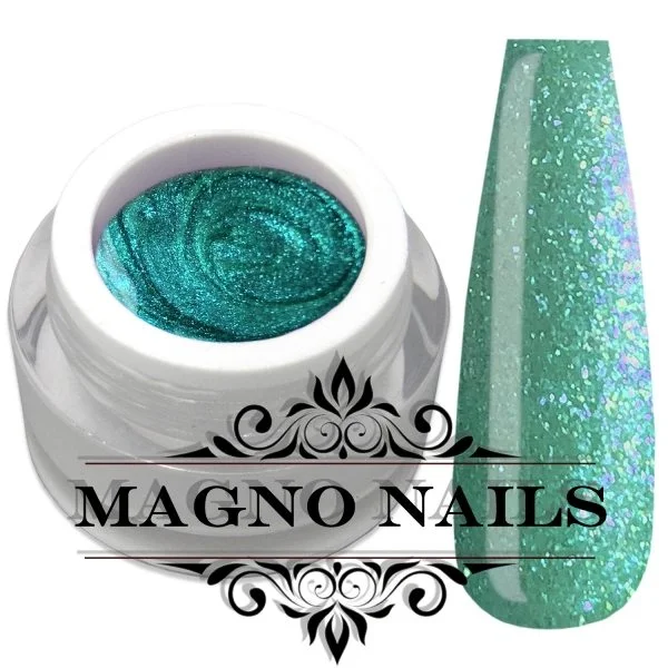 Grüne Glitzergel Glitter fein deckend Mint