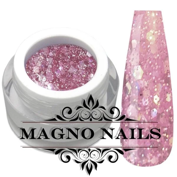 Rosa Glitter Gel - Rainbow Pink