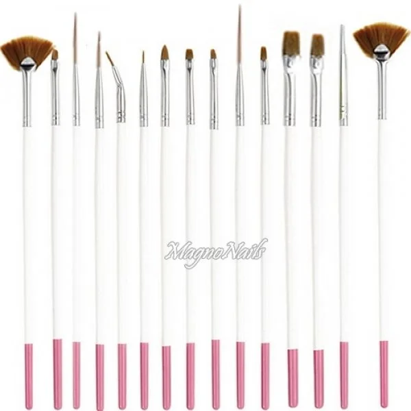 Nail Art Pinsel Set 15-Teilig Nagelpinsel Nägel Nagelstudio Zubehör Günstig Schnäppchen