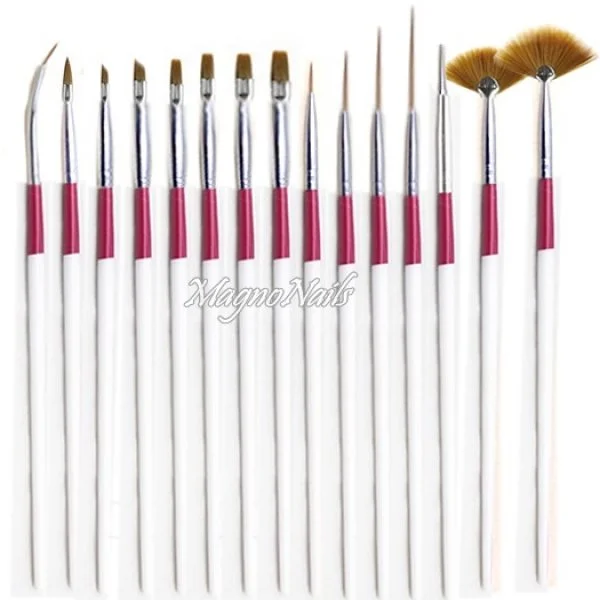 Nail Art Pinsel Set 15-Teilig Nagelpinsel Nägel Nagelstudio Zubehör Günstig Schnäppchen