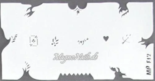 Nageldesign Nailart Nail Art Airbrush Schablone viele Designs