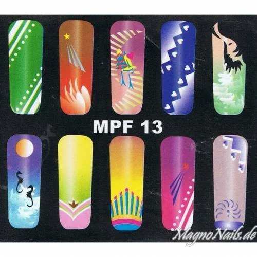 MPF13 Airbrush Schablone Nail Nagelstudio Nägel Nailart Nail art