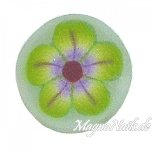 Fimo Stange - Blume neongrün