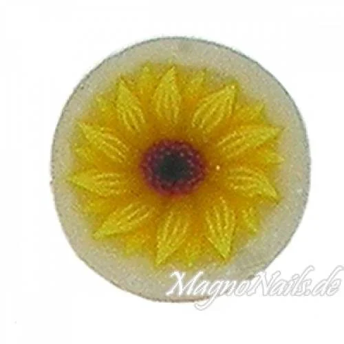 Fimo Stange - Blume sonnenblumengelb