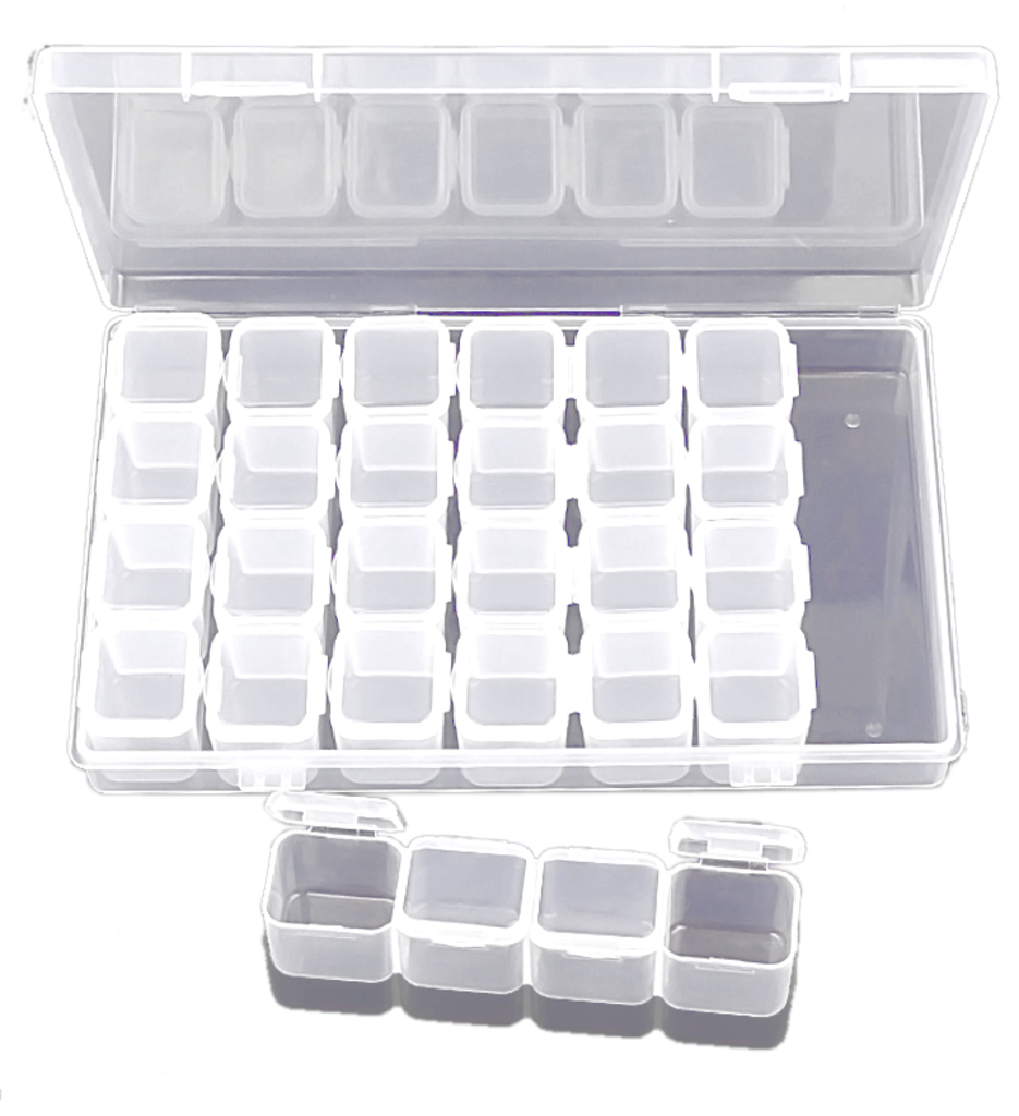 Aufbewahrungsbox - Box mit 28 Slots - leer Nageldesign Fusspflege Fußpflege