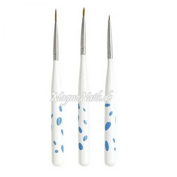 Nail Art Pinsel Set 3 -Teilig Nagelpinsel Nägel Nagelstudio Zubehör Günstig Schnäppchen