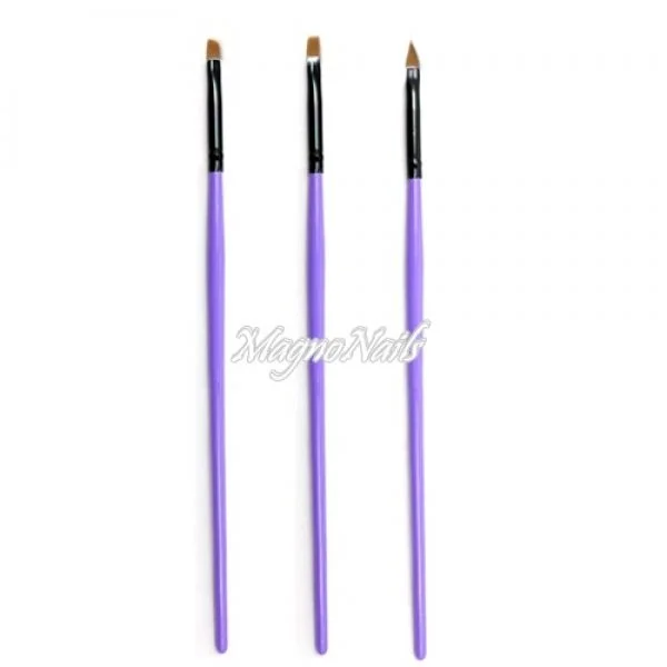 Nail Art Pinsel Set 3 -Teilig Nagelpinsel Nägel Nagelstudio Zubehör Günstig Schnäppchen